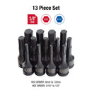 Sunex 3649 13-Piece 3/8 In. Drive Fractional Sae