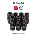 Sunex 3657 3/8" Drive 10 Piece Metric Universal Impact Socket
