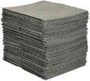 100 Pack 15 x 18 Inch Gray Heavy Duty Oil Absorbent Pads, Absorbs 20 Gallons per Package
