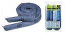 2 Pack New Pig 35700 Absorbent Socks, 3 x 42 Inch, Moldable Blue/Gray Spill Containment