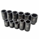Sunex 4011M Socket Set Impact 3/4"Dr.11Pc Met.Deep Set