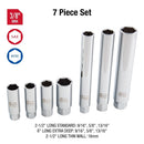 Sunex 8845 7 Pc 3/8" Dr Spark Plug Socket Set