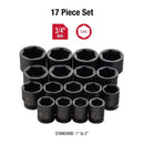 Sunex 4683 3/4" Drive 17 Piece Sae Heavy-Duty Impact Socket S