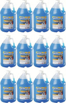 12 Pack Splash Original Blue Windshield Washer Fluid, +32 Degree, 1 Gallon Jugs