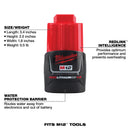 Milwaukee 48-11-2411 2-Pk Of M12 Redlith 12V Comp Batt