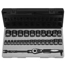 Grey Pneumatic 82629M 1/2" Dr. 29pc Metric Duo-Socket Set - 6 Pt.