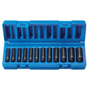 Grey Pneumatic 9712MDG 1/4" Drive 12 Pc. Deep Metric Magnetic Impact Set