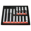 K Tool International KTI22013 Spark Plug Socket Set 3/8 Magnetic 13Pc