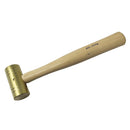 K Tool International KTI-71714 16 Oz. Brass Hammer With Wooden Hickory Handle