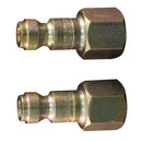 Milton Industries S-784 1/4" Fem. Plug T-Style, 2/Cd