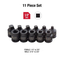 Sunex 3841 3/8" Dr. Pipe Plug Socket, 11 Pc.
