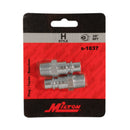 Milton Industries S-1837 3/8" Male Plug H-Style, 2/Cd