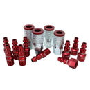 Milton Industries S-314MKIT 14 Pc. Colorfit Set, M-Style Red, 1/4"