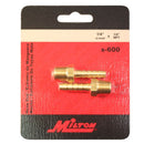 Milton Industries S-600 1/4" M. End, 1/4" Id Hose, 2/Cd