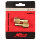 Milton Industries S-605-2 1/4" F. Solid End, 3/8" Id Hose, 2/Cd