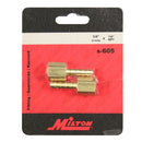 Milton Industries S-605 1/4" F. Solid End, 1/4" Id Hose, 2/Cd