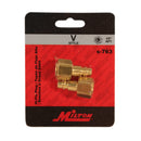 Milton Industries S763 Hi-Flo V-Style 3/8" Fnpt Brass Plug 2/Cd