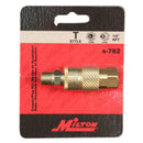 Milton Industries S-782 1/4" F. Coupler & M. Plug T-Style