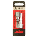 Milton Industries S-792 1/4" Female Plug L-Style, 2/Cd