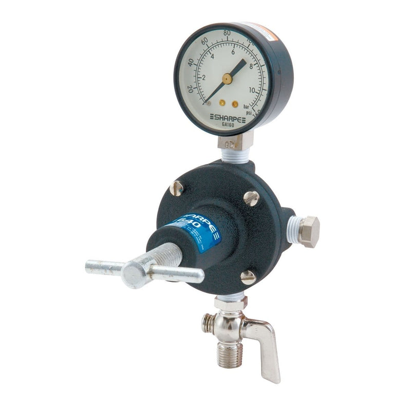 Sharpe Manufacturing 1640 Regulator Air 50Cfm 3 1/4In.Out 3/8In.In Gauge - Pelican Power Tool