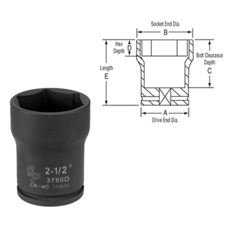 Grey Pneumatic 3788D Socket 3/4, 2-3/4 Dp Pinion Lcknt - Pelican Power Tool
