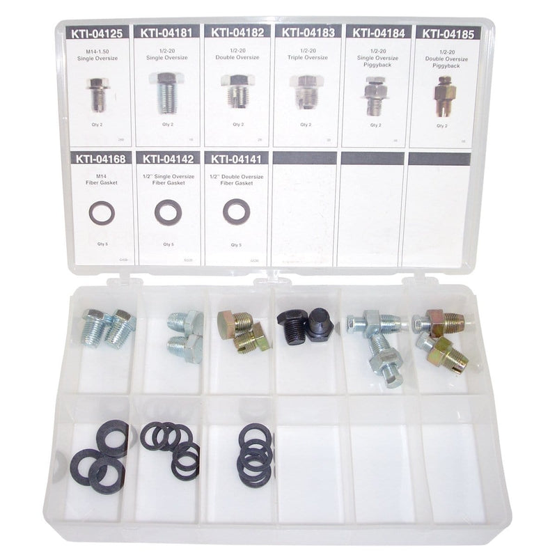 K Tool International KTI-00059 27-Piece Oversize Drain Plug & Gasket Assortment - Pelican Power Tool