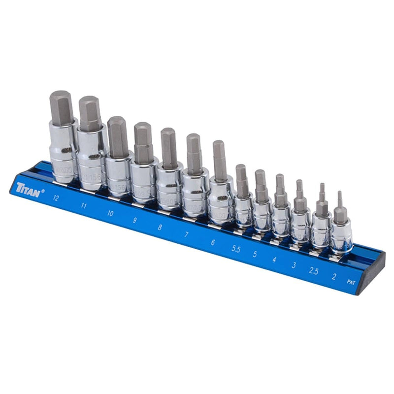 Titan 16124 13-Pc Metric Hex Bit Socket Set - Pelican Power Tool