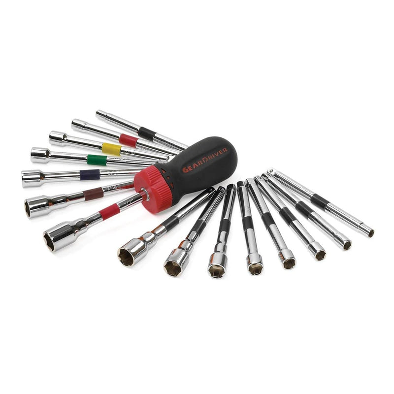 GearWrench EHT8916 16 Pc Combo Geared Nut Driver Set - Pelican Power Tool