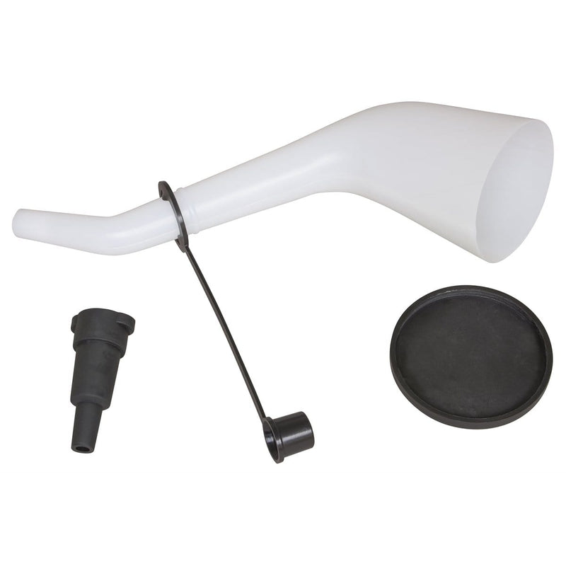 Lisle 18232 Offset Funnel With Cap & Lid - Pelican Power Tool
