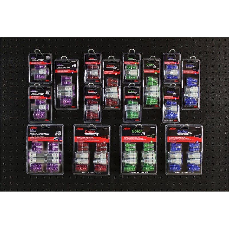 Milton Industries S-314VKIT 14Pc Highflowpro Set,V-Style Purple,1/4" - Pelican Power Tool