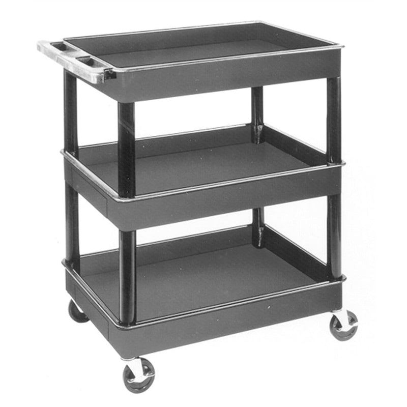 Luxor TC111 3-Shelf Plastic Service Cart - Pelican Power Tool