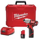 Milwaukee 2462-22 M12 1/4" Hex Imp Driver (1) Batt Kit - Pelican Power Tool