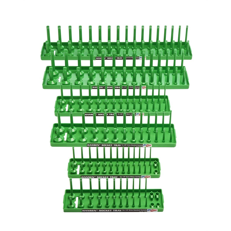 Hansen Global 92001 Soc Tray Six Pack, Green - Pelican Power Tool