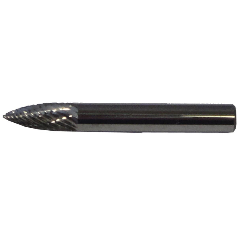 The Main Resource TMRTI404 1/4" Double Cut Burr, 5/8" Fluted Length, 2" Lengt - Pelican Power Tool