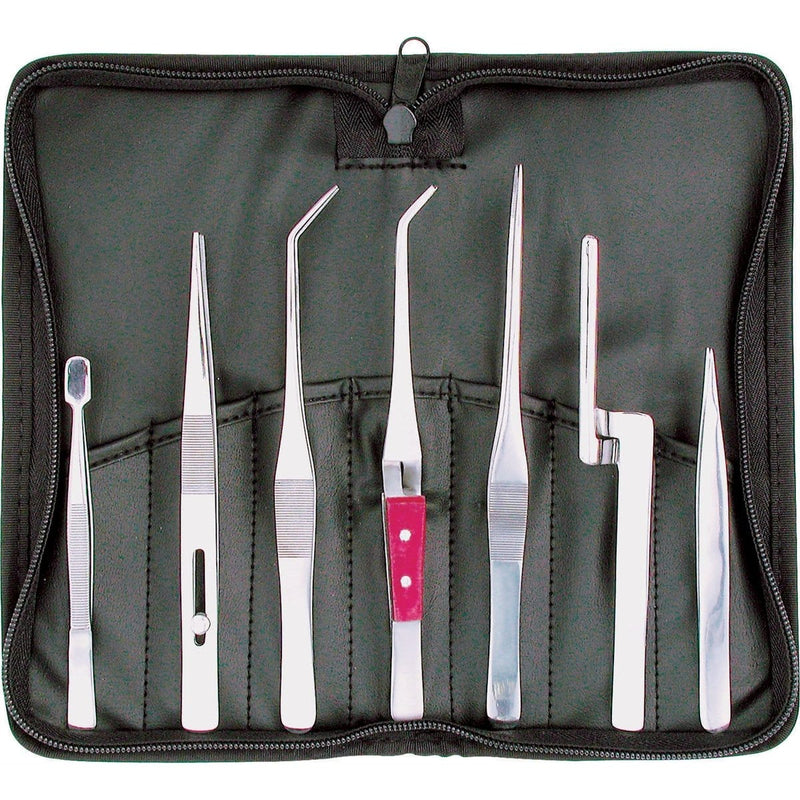 J S Products 5600 Tweezer Set 7Pc Includes Pouch - Pelican Power Tool