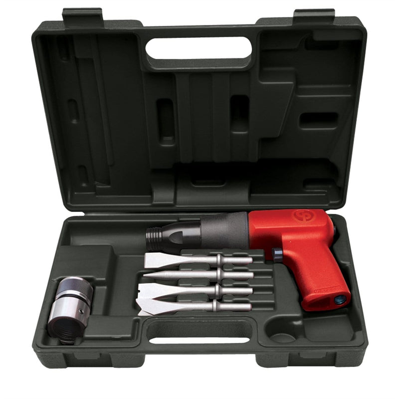 Chicago Pneumatic CP7110K Air Hammer Kit, Shock Reduced Tool W/Chisels & Qc - Pelican Power Tool