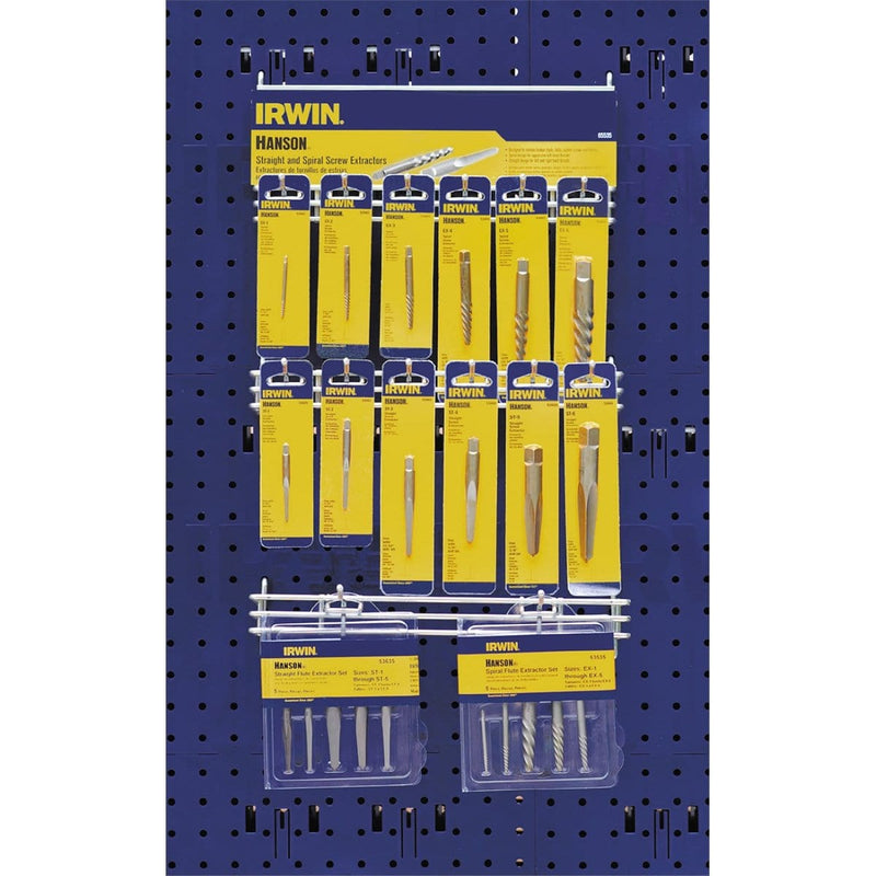 Hanson 65535 34Pc Spiral Flute Extractor Display - Pelican Power Tool