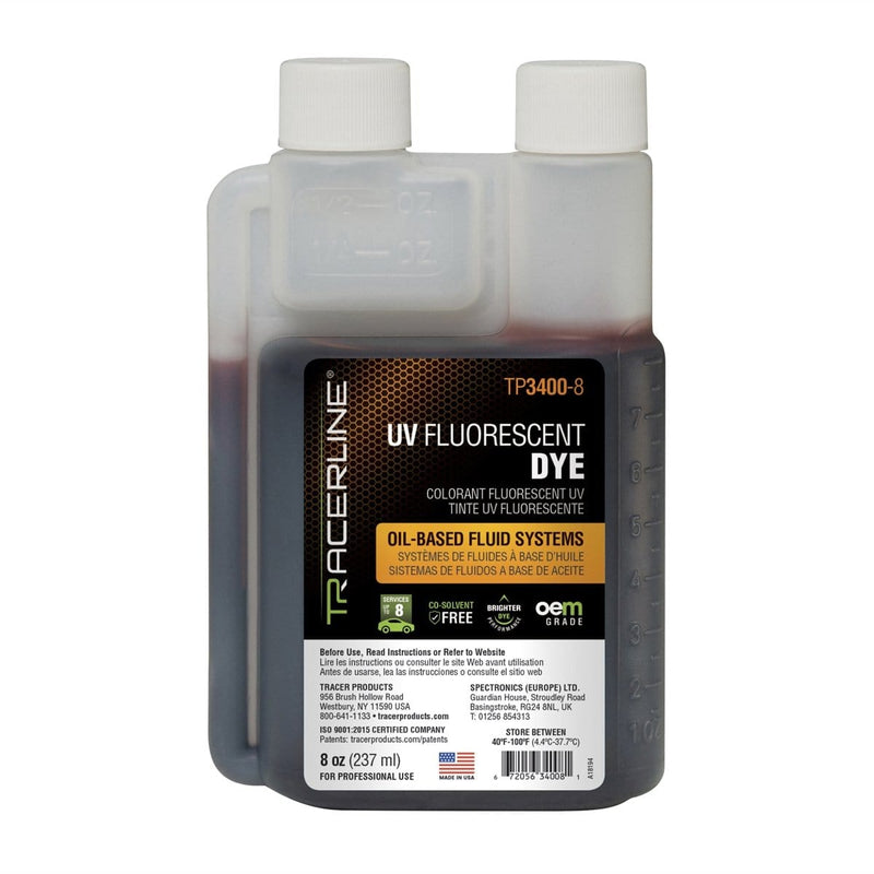 Tracer Products TP3400-8 8 Oz (237 Ml) Bottle Of Fluid Dye - Pelican Power Tool