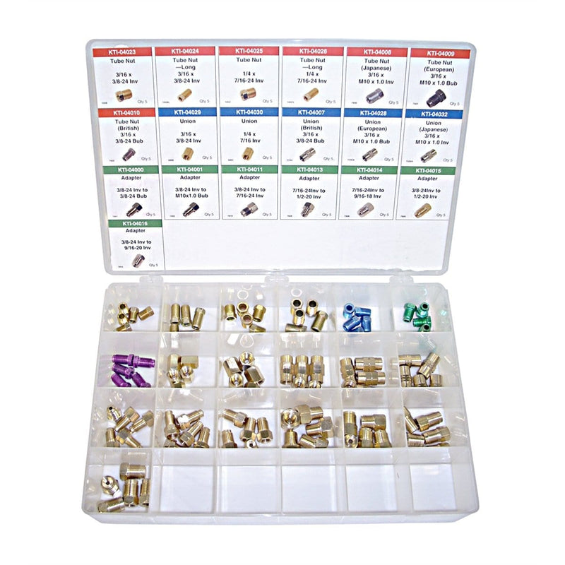 K Tool International KTI-00047 95-Piece Brake Line Fittings Assortment - Pelican Power Tool