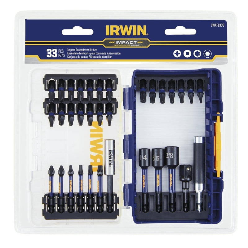 Irwin Industrial IWAF1333 33Pc Impact Screwdriving Set - Pelican Power Tool