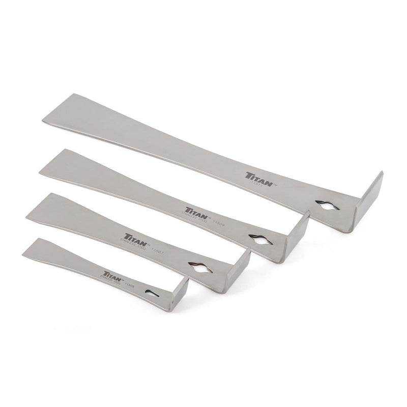 Titan 17009 4-Pc Stainless Steel Pry Bar Set - Pelican Power Tool