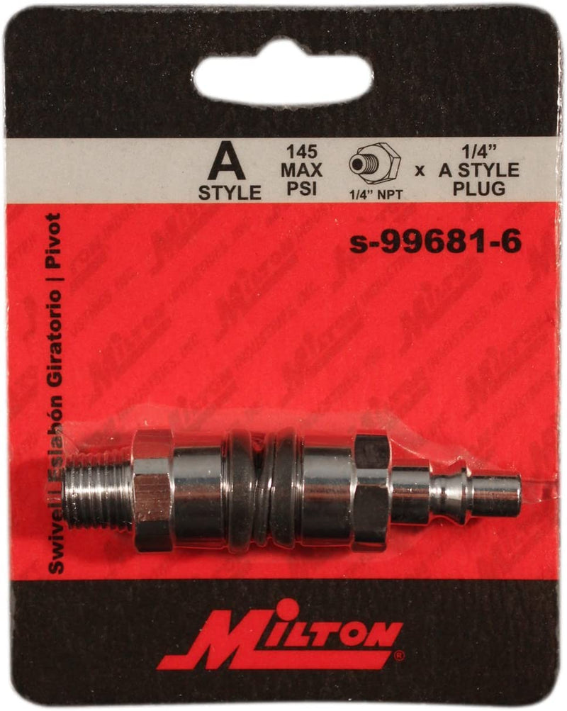 Milton Industries S-99681-6 1/4" Male Swivel Angle - Pelican Power Tool