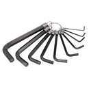 K Tool International KTI-71480 Hex Key Set 10 Pc. Metric 1.5Mm To 10Mm On A Ring - Pelican Power Tool