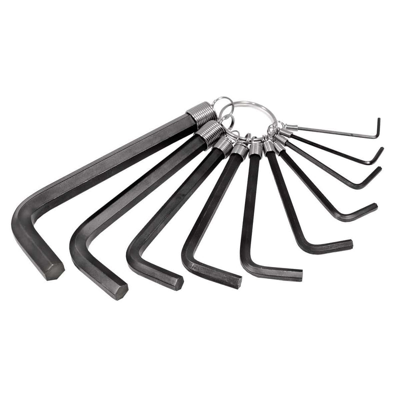 K Tool International KTI-71480 Hex Key Set 10 Pc. Metric 1.5Mm To 10Mm On A Ring - Pelican Power Tool