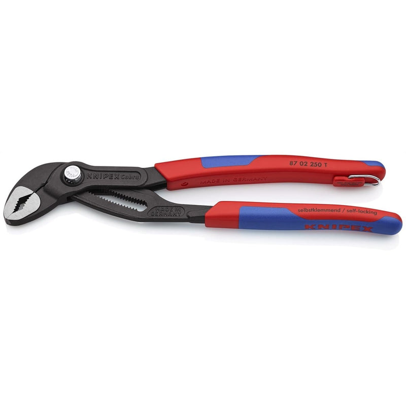 Knipex 87 02 250 T BKA Cobra Water Pump Pliers - Tethered Attachment - Pelican Power Tool