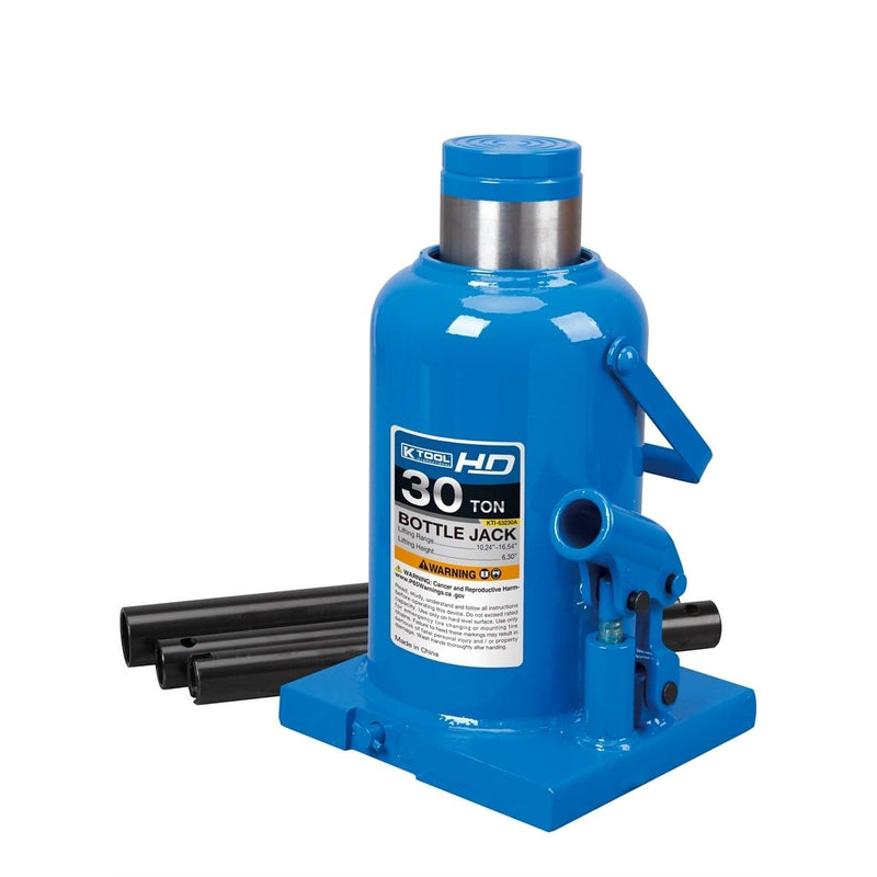 K Tool International TH93204 30 Ton Bottle Jack (Welded Type) (Hd) - Pelican Power Tool