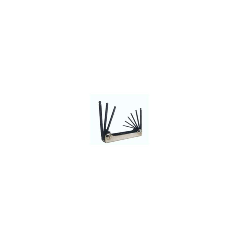 Eklind Tool Company 21158 5 Piece Metric Ball End Fold-Up Hex Key Set - Pelican Power Tool