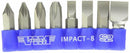 Vim Products IMPACT-8 Imp Qual S2 Bit Set 8Pc, P1-P4, 1/4 5/16 3/8 1/2 - Pelican Power Tool