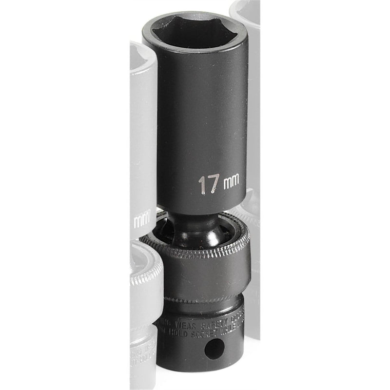 Grey Pneumatic 1017UMD 3/8 in. Drive x 17mm Deep Universal - Pelican Power Tool