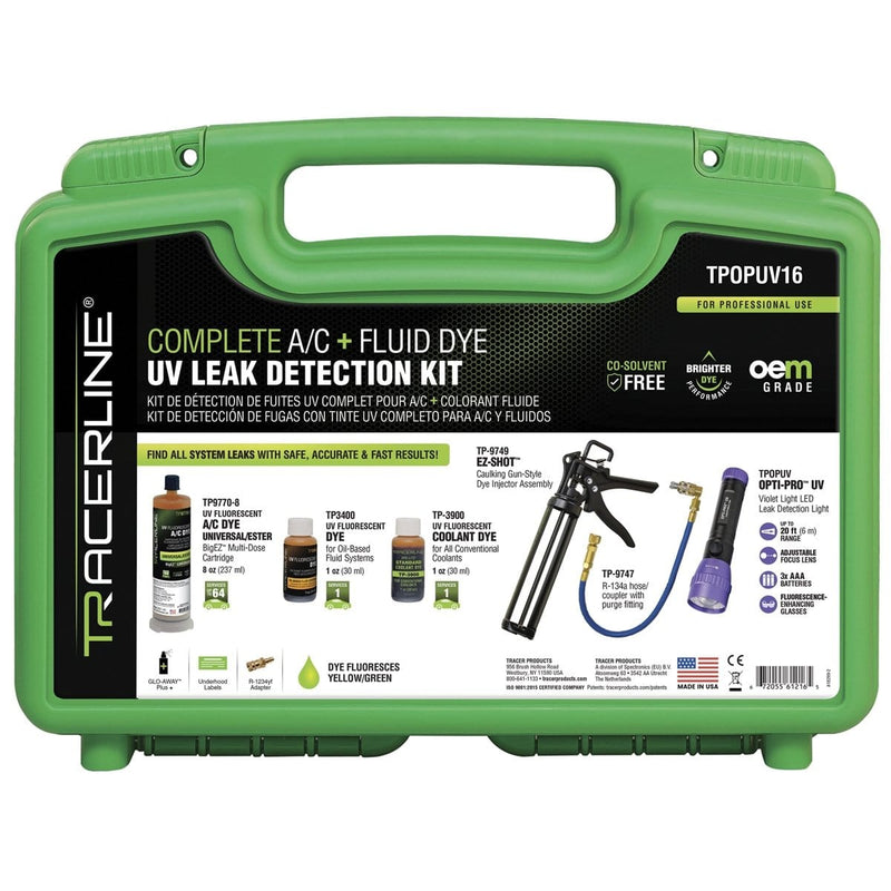 Tracer Products TPOPUV16 Ez-Shot Kit With, Tpopuv Opti-Pro Uv Flashlight - Pelican Power Tool